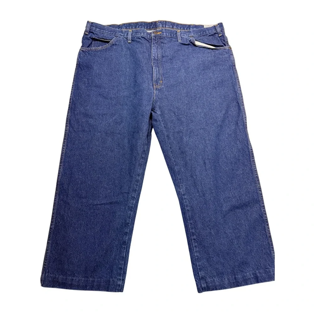 Dickies Jeans Mens 48x30 Blue High‎ Rise Straight Leg 100% Cotton Denim Workwear